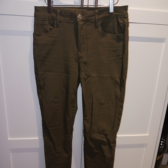 New Green High Waisted Skinny Jeans - Picture 6 of 12